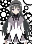  akemi_homura bad_id bad_pixiv_id black_hair gears hairband long_hair mahou_shoujo_madoka_magica miracle pantyhose purple_eyes solo 