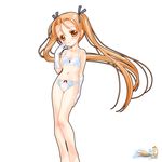  aliese_martini bow bow_bra bow_panties bra gloves lingerie long_hair nakajima_konta orange_eyes orange_hair panties solo summon_night summon_night_3 twintails underwear underwear_only white_bra white_panties 