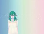  dress female gradient gradient_background green_hair highres long_hair red_eyes solo yomi-sama yu_yu_hakusho yukina_(yu_yu_hakusho) yuu_yuu_hakusho 