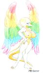  1998 big_breasts breasts dragon female flammie nipples plain_background solo templeton templeton_(artist) white_background 