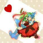  bad_id bad_pixiv_id closed_eyes heart kagiyama_hina kawashiro_nitori multiple_girls popoin smile touhou two_side_up 