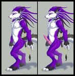  canine chest_tuft collar knot leash male nikoli nikoli_argos nude penis purple ultraviolet wolf yajumi 