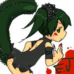  capcom child deviljho green_hair lowres monster_girl monster_hunter personification tail 