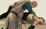  2boys altair_ibn_la-ahad anus armor asphyxiation ass assassin&#039;s_creed assassin's_creed assassin's_creed_(series) bald bottomless boy_rape hood male male_focus multiple_boys rape robert_de_sable struggle struggling undressing yaoi 