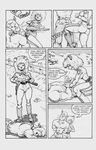  arrest black_and_white boots chipmunk comic dennis_clark female genus handcuffs monochrome nightstick police rodent uniform violence 