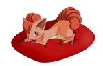  blush canine cushion fox kajiura kitsune multiple_tails pok&eacute;mon solo tail unknown_artist vulpix 