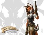  2006 4:3 belt califur canine female fox mitch_de_la_guardia pirate pistol skull solo sword wallpaper weapon 