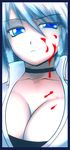  blood blood_on_face breasts cleavage huge_breasts izayoi_sakuya onibi_(foxhound4185) solo touhou upper_body 