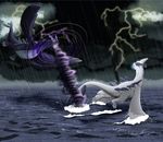  dual_persona evil lightning lugia magikpantz_(artist) ocean pokemon purple_skin rain shadow_lugia shadow_pokemon shikuroshi_(artist) tornado xd001 