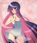  blush female highres nightgown panties panty_&amp;_stocking_with_garterbelt solo stocking_(character) stocking_(psg) underwear 