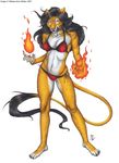  bra feline female fire lion melissa-anne_steben melissa_o&#039;brien panties tagme underwear 