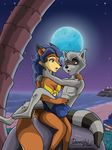  beach bikini canine carmelita_fox dennis_hu female fox male raccoon romantic seaside skimpy sly_cooper sly_cooper_(series) summer 