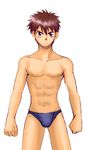  angry club_z male male_focus muscle simple_background solo speedo swim_briefs underwear white_background 