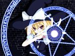  bad_id bad_pixiv_id blonde_hair hat highres kirisame_marisa magic_circle mini-hakkero nanatsume red_eyes solo touhou witch_hat 