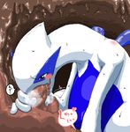  bestiality blush fellatio lugia male_focus oral pokemon saliva 