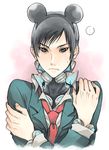  animal_ears black_hair gantz gantz_suit mickey_mouse_(cosplay) mouse_ears necktie nishi_joichiro nishi_jouichirou school_uniform short_hair 