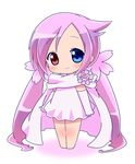  bad_id bad_pixiv_id blue_eyes cape chibi dress elbow_gloves gloves heart heartcatch_precure! heterochromia long_hair meiro_(yuu) mugen_silhouette pink_hair precure red_eyes solo twintails very_long_hair 