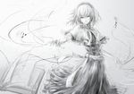  alice_margatroid bad_id bad_pixiv_id book greyscale highres marimo_ouji monochrome open_book sketch solo touhou 