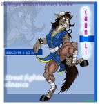  black-rat chun-li chun_li ears equine female hooves horse jewelry keanon_woods mammal muscles muscular_female shoes street_fighter tail toned uniform video_games 