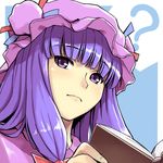 ? bad_id bad_pixiv_id book face hat holding holding_book open_book patchouli_knowledge purple_eyes purple_hair reading shiba_itsuki solo touhou 
