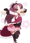  bad_id bad_pixiv_id mahou_shoujo_madoka_magica ponytail red_eyes red_hair rkrk sakura_kyouko solo thighhighs 