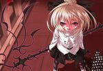  bag blonde_hair bow child cura game_cg gothic_delusion hair_bow handbag lo_(gothic_delusion) pantyhose purple_legwear red_eyes solo staff striped striped_legwear tears 