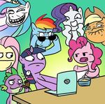  dragon equine female feral fluttershy_(mlp) friendship_is_magic fur horn horse male mammal meme my_little_pony pink_fur pinkie_pie_(mlp) pony princess princess_celestia_(mlp) rainbow_dash_(mlp) rarity_(mlp) reaction_image royalty scalie spike_(mlp) trollface twilight_sparkle_(mlp) unicorn unknown_artist 