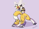 ambiguous_gender anthro arthropod ass_up bee_sting beedrill butt canine crossover digimon duo female fluffy_tail fox insect interspecies maim mammal nintendo pok&#233;mon pokemon raised_tail renamon sex sting video_games 
