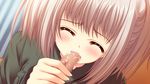  censored close cum fellatio game_cg gray_hair kona_nako nishimata_aoi penis sekai_seifuku_kanojo 