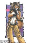  canine cargo_pants female fox jennifer_l_anderson solo tame topless 