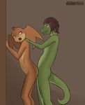  amateur ambiguous_gender brown cuntboy green intersex lizard patachu scalie 