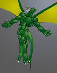  claws dragon eyes_closed grin horns male muscles nude reptile scalie solo tail tkc2021 wings 