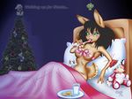  bed breasts candy_cane covered female joshua_quagmire lagomorph plushie rabbit ribbons solo xmas 