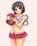  black_eyes black_hair daruma_doll doll nichijou plaid school_uniform shinonome_nano short_hair skirt solo tokisadame_school_uniform winding_key yukirin_(nagatoyuki_ibukifuko) 