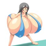  blush character_request cleavage gigantic_breasts piyokorota swimsuit 