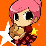  animal_crossing bag doubutsu_no_mori lowres moneybag nintendo pink_hair player_1 star villager_(doubutsu_no_mori) yellow_eyes 