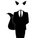  4chan anonymous black_and_white ears flame_bait monochrome solo suit tail unknown_artist 