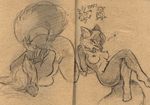  &hearts; bdsm bondage canine couple female fox misplaced_spigot nude sketch sketchbook 
