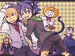  5boys animal_ears cat_ears cat_tail catboy domen_syuichiro gojou_masaru halloween henmi_wataru inazuma_eleven inazuma_eleven_(series) jimon_daiki male male_focus multiple_boys narukami_kenya tail wkn_a0049 yaoi 