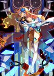  blazblue blonde_hair blue_eyes long_hair mu-12 selenoring solo sword weapon 