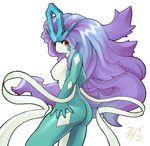  amber_eyes breasts butt female looking_at_viewer mrsk nude pok&eacute;mon solo suicune 