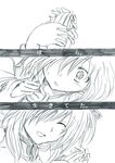  comic greyscale holding_hands monochrome multiple_girls saigyouji_yuyuko touhou translated unya yakumo_yukari yuri 