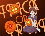  1girl barefoot bioshock bioshock_2 blue_skin feet female halloween little_sister little_sister_(bioshock) pixiv_thumbnail pumpkin resized solo the-m0 