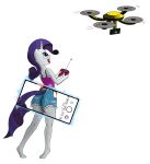  anthro bottomwear butt clothed clothing controller deeposv equid equine female friendship_is_magic hasbro hi_res horse mammal my_little_pony phone pony princess_cadance_(mlp) quadrocopter rarity_(mlp) remote_control shirt shorts taking_photo topwear young 