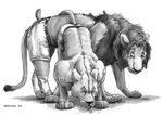  couple feline lion mikhail tail transformation 