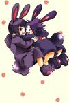 animal_ears black_eyes black_hair bunny_ears bunny_tail naruto skdaisuki tail uchiha_itachi uchiha_sasuke 