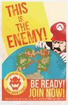  bowser english facial_hair fernando_reza gloves hat highres mario mario_(series) mustache propaganda super_mario_bros. super_mario_world 