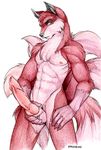  big_penis canine canine_penis fox holly_marie_ogburn kitsune knot male multiple_tails nude penis solo tail 