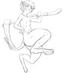  female hooves horns satyr scythe sketch solo young 