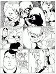  black_and_white comic desiree dialog dialogue english_text female human james_m_hardiman lori lori_(jmh) male mammal monochrome natasha natasha_(jmh) onyx onyx_(jmh) party_crashers skunk text undressing 